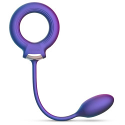HUEMAN Cockring + Plug vibrant Eclipse Hueman 6.5 x 3cm - Diamètre 45mm